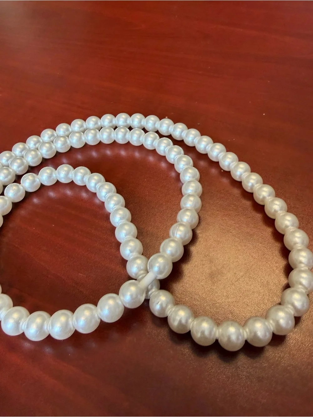 Pearl Beaded Lightning to USB Charging Cable - White